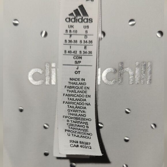 Adidas White Climachill Racerback Tank with Built in Bra S 8-10 - Picture 12 of 12